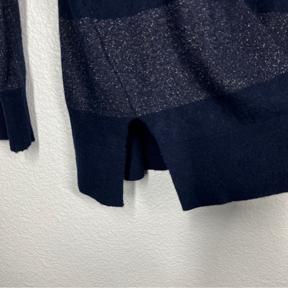 Vince Sweater Cashmere Striped Gray Black Crewneck Women’s Size‎ Medium - Picture 4 of 7